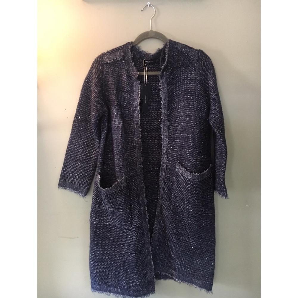 Sparkly Zara Sweater Navy NEW